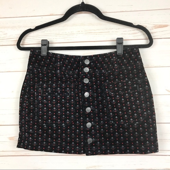 Free People Joanie Patterned Corduroy Mini Skirt - Picture 3 of 8